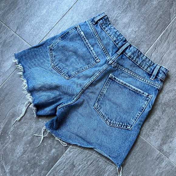 Zara Slit Straight Denim Shorts - Picture 3 of 7